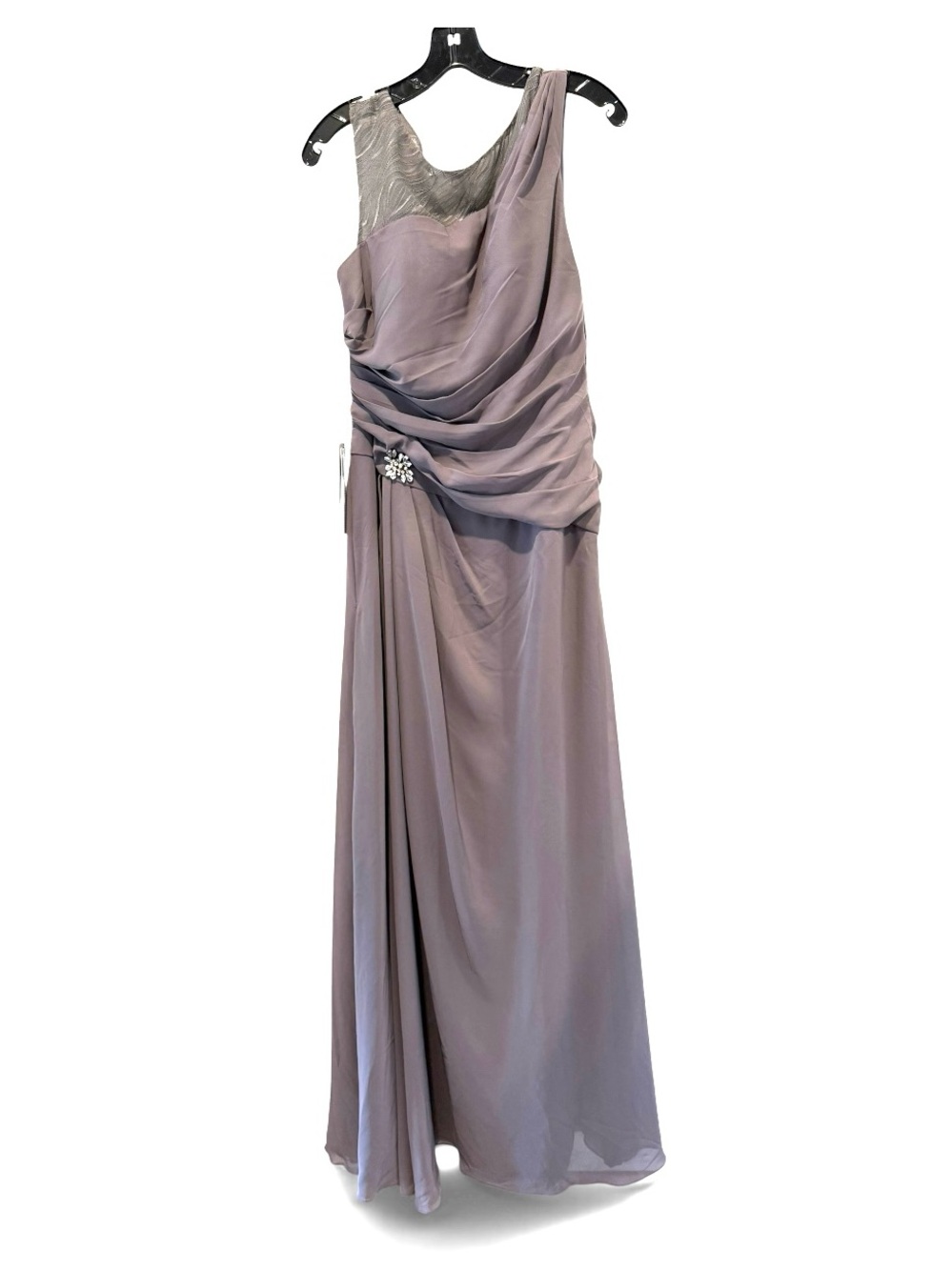 Gorgeous long formal dress by JJs House color is dusk grayish purple NWT 10